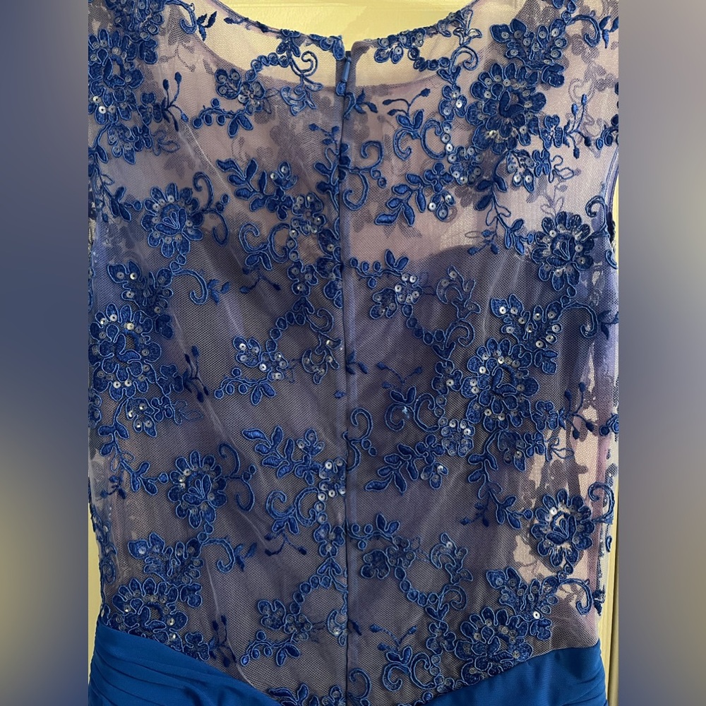 La Femme Short Cocktail Dress Royal Blue Size 2 - Picture 3 of 6